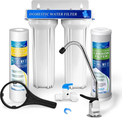 Vista 11 de Filtro de repuesto para debajo del fregadero Direct Connect Sistema de filtración de agua de una etapa Cartucho de carbón activado en bloque de 5