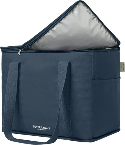 Vista 7 de Nook Theory Bolsa de comestibles reutilizable aislada – a prueba de fugas, bolsa enfriadora grande – Bolsas de compras aisladas para comestibles