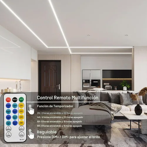 Vista 5 de echosari Tira de luces operadas por batería, 16.5 pies, 150 LED 2835 SMD, tiras de luces para armario con control remoto para dormitorio, cocina