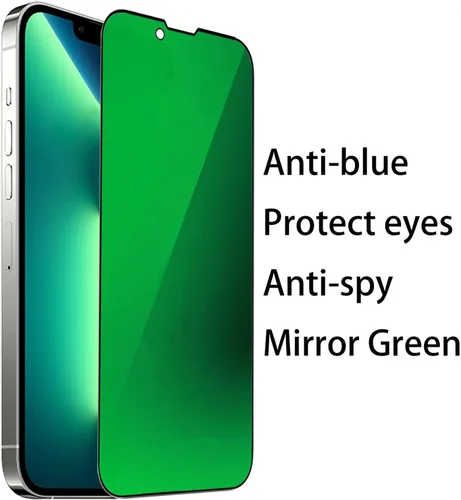 Vista 32 de Espejo de vidrio templado antiazul, protector de pantalla anti-espía, película antiespía para iPhone 11 Pro Max/iPhone XS Max, 6.5 pulgadas
