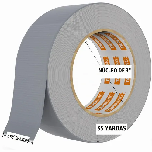 Vista 2 de Tape King - Cinta aislante familiar, Plateado Paquete de 3
