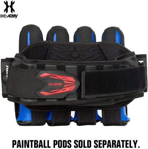 Vista 4 de HK Army Magtek Paintball Arnés Pod Pack 4+3 - Negro/Rojo
