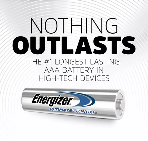 Vista 2 de Baterías AAA de Energizer, Triple A de litio, 4 unidades (paquete de 2)