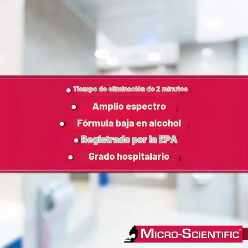 Vista 4 de Micro-Scientific Opti-Cide3 Paños desinfectantes, para limpiar superficies, para el cuidado de la salud.