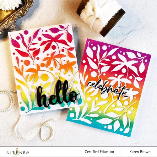 Vista 8 de Altenew Troquel con patrón de hojas sin residuos, hermosos troqueles florales para manualidades de papel, tarjetas y álbumes de recortes, troqueles