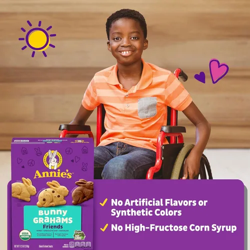 Vista 73 de Annie's Organic Chocolate Bunny Graham Snacks, 7.5 onzas