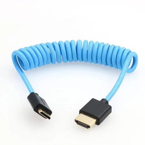 Vista 4 de Cable trenzado de alta velocidad 8K @60Hz 4K @120Hz Mini HDMI a Full HDMI 2.1 para Sony F55 A7S3 A74 Nikon Z5 Z6 Z7 BMPCC4k a monitor Atomos Ninja