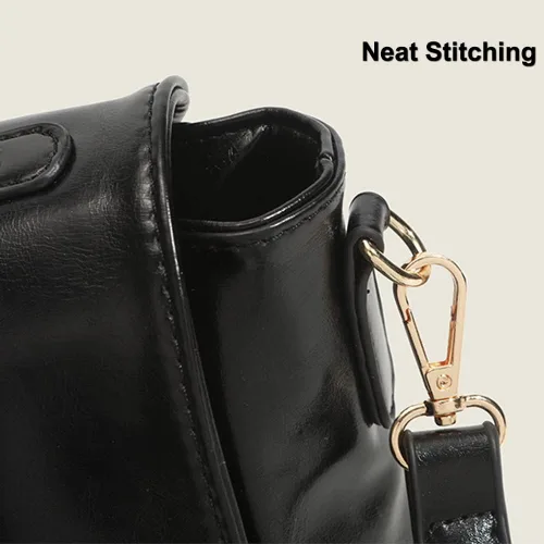 Vista 6 de Downupdown Bolso de mensajero vintage para mujer, bolso de cuero de cera de aceite, bolso de hombro con asa superior, bolso cruzado