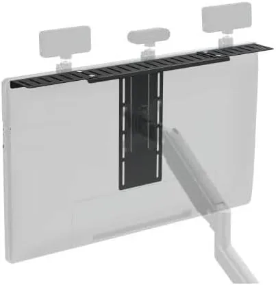 Vista 7 de Mount Plus MDS12-2 - Estante de monitor compatible con VESA todo en uno para organizador de dispositivos, perfecto para reuniones en línea