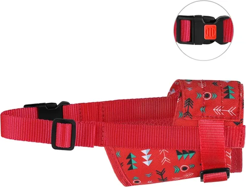 Vista 3 de CollarDirect Bozal para perro, ajustable, suave, transpirable, de nailon tribal, protector bucal para perros pequeños, medianos y grandes