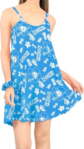 Vista 5 de LA LEELA Ropa de playa para mujer, Vacay, verano, luna de miel, vestido de playa, camisola Luz de luna monocromática Ac44