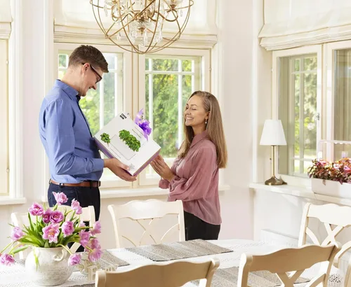 Vista 8 de Click & Grow Smart Garden 3 - Kit de jardinería para interiores (incluye cápsulas de albahaca) Easier than a hydroponic growing system. Patented