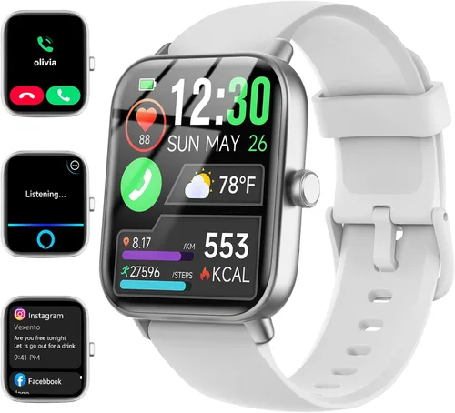 Vista 12 de Relojes inteligentes para mujeres/hombres, reloj inteligente para teléfonos Android y compatible con iPhone, Alexa integrado, relojes de fitness