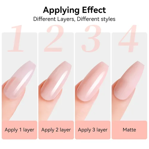 Vista 31 de Kit de capa base y capa superior de gel Makartt: Esmalte de uñas transparente, brillante, sin necesidad de limpieza, resistente a manchas, capa