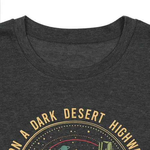 Vista 2 de Camisetas de aventura para mujer, camiseta retro de la carretera del desierto, divertida camiseta gráfica de la naturaleza, casual, de algodón