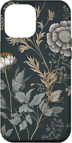Vista 25 de iPhone 16 Cute Flowers Vintage Botánico Floral Ilustración Case