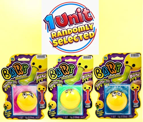 Vista 2 de JA-RU Barf Slime Toy Squishy Stress Balls para niños (1 bola antiestrés surtida) lanzar bolas de limo vómito. Juguete antiestrés. Divertidas bromas