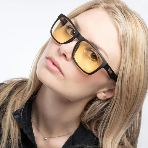 Vista 5 de GUNNAR Gaming Glasses - Intercept Onyx Amber Lens - Blue Light Blocking Relieve Dry Eye