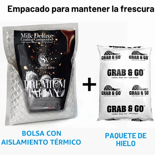 Vista 6 de Chocolate italiano para derretir leche de primera calidad, 5 libras, caramelo derretido sin OMG Only 6 Natural Ingredients , Perfect for Chocolate