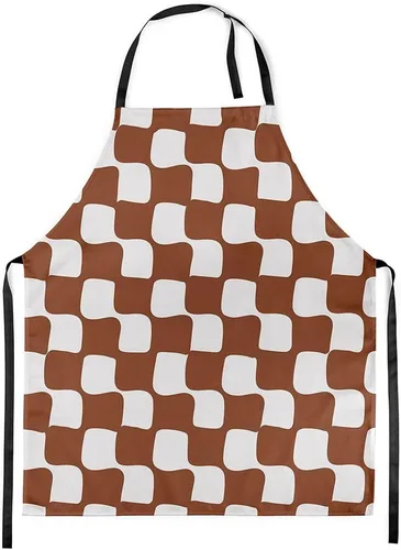 Vista 34 de jejeloiu Delantal de lunares rojos y blancos para mujeres y hombres, de 26 x 31 pulgadas, diseño retro de lunares