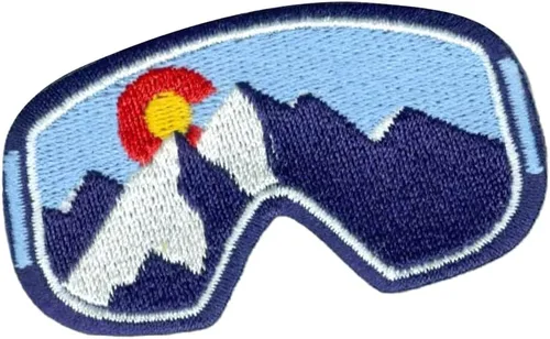 Vista 4 de Colorado Flag Mountains - Parche de viaje de Colorado bordado para ropa, adhesivo fuerte, parches bordados para ropa, tela, mochila, sombrero