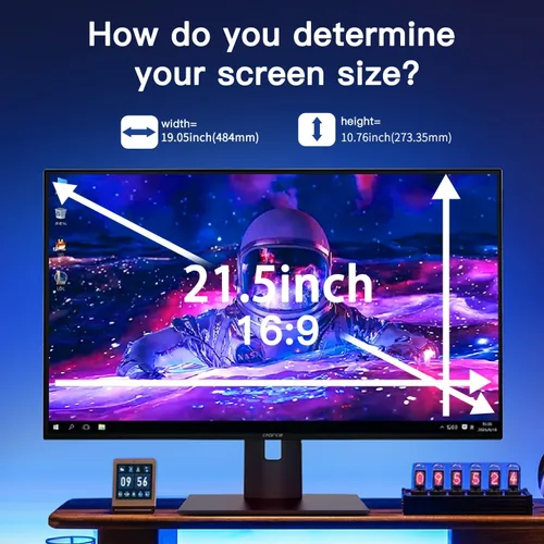 Vista 3 de Pantalla de privacidad magnética colgante de 21.5 pulgadas para monitor de pantalla ancha de 16:9, pantalla de privacidad extraíble, antirreflejos