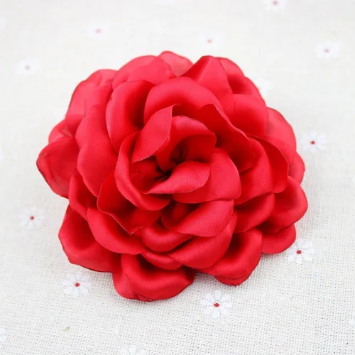 Vista 2 de Delicados broches de flores de peonía, delicados broches de gasa con rosas clásicas para bodas, fiestas, banquetes de baile para mujeres, elegantes