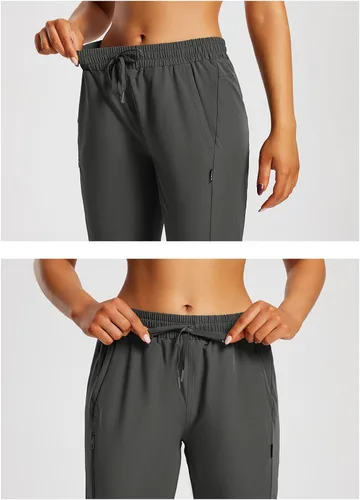 Vista 4 de BALEAF Pantalones cortos de 15 pulgadas de largo para mujer, pantalones cortos capri por debajo de la rodilla, ligeros, de secado rápido, cintura
