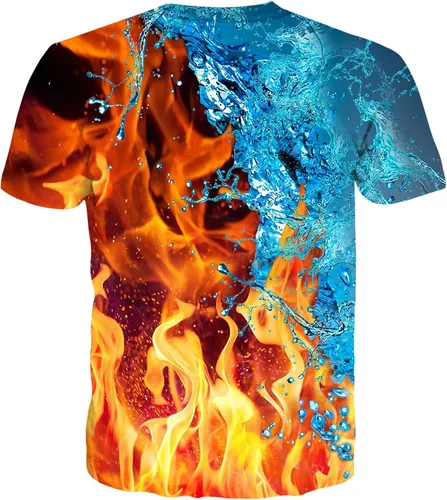 Vista 2 de SYAIMN Camisetas unisex impresas en 3D, camisetas de diseño divertido, camisetas coloridas, camisetas de verano para hombres y mujeres