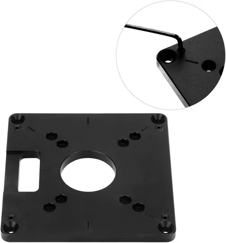 Vista 7 de Oumefar 6 unids/set aleación de aluminio fresado Flip Board recortadora Flip Board Router mesa Insertar placa para máquinas de recorte