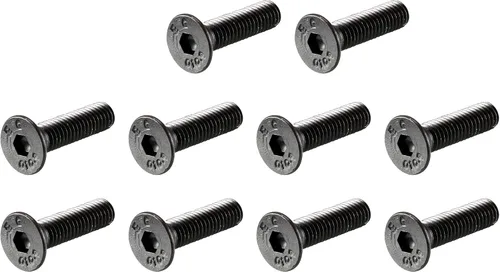 Vista 4 de uxcell Tornillos hexagonales de cabeza avellanada de acero al carbono M3x8mm 10.9, paquete de 50