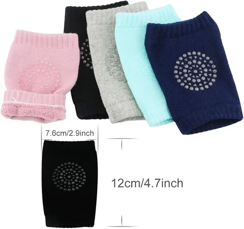 Vista 5 de 5pares nextnol bebé gatear antideslizante rodilla unisex bebé niños rodilleras ajustable rodilla coderas gatear Protector de seguridad