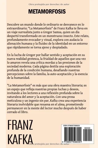 Vista 2 de La Metamorfosis Franz Kafka Español (Spanish Edition)