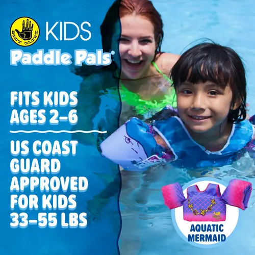Vista 7 de Body Glove Paddle Pals - Chaleco salvavidas para niños aprobado por la Guardia Costera para aprender a nadar PFD