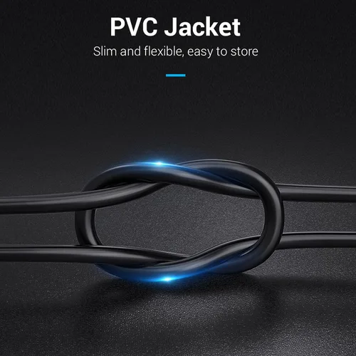 Vista 7 de Cmple - Paquete de 2 cables HDMI flexibles, 1.5 pies, HDMI 2.0 ultrafino, ARC, 3D Negro