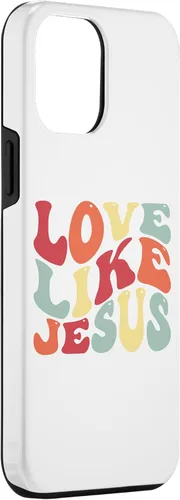 Vista 3 de Funda bíblica cristiana para iPhone 12 Pro Max Love Like Jesus