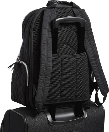 Vista 5 de Vera Bradley Mochila de viaje de sarga de rendimiento, Negro, talla única
