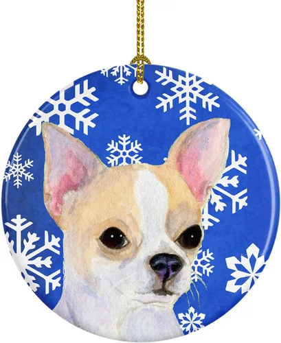 Vista 117 de Caroline's Treasures Cavalier Spaniel - Adorno de cerámica para colgar en el árbol de Navidad, para el hogar, Navidad, fiestas, regalo, 3 pulgadas