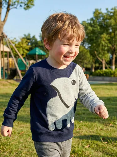 Vista 4 de Sudaderas para niños, lindas camisas de elefante, ropa para niños, sudadera con capucha tipo pullover para niños pequeños, sudadera de algodón