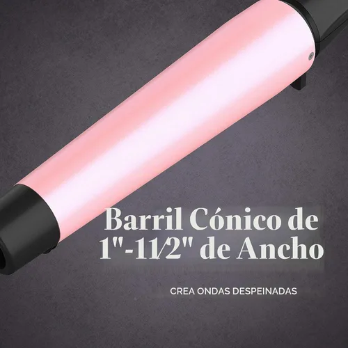 Vista 8 de Colección Remington T Studio Salon perla plancha digital para crespos de cerámica, Rosado