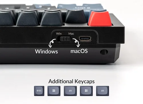 Vista 6 de Keychron Q6 Teclado mecánico personalizado con cable, macro programable QMKVIA, retroiluminación RGB de aluminio de tamaño completo, doble junta