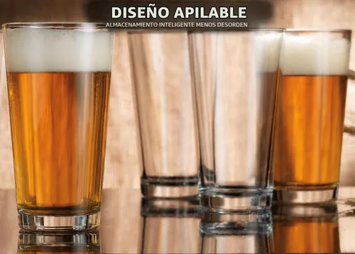 Vista 4 de Home Essentials - Juego de vasos para beber, 10 vasos de vidrio Highball, 16 onzas, vasos de agua básicos, cerveza, jugo, cócteles, vino, té helado