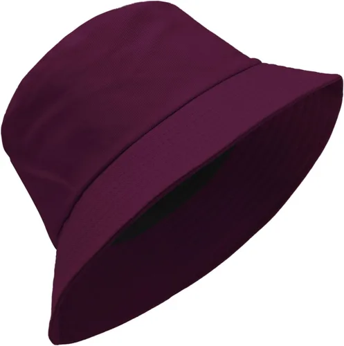 Vista 11 de PFFY Bucket Hat for Women Men Cotton Summer Sun Beach Fishing Cap Negro puro