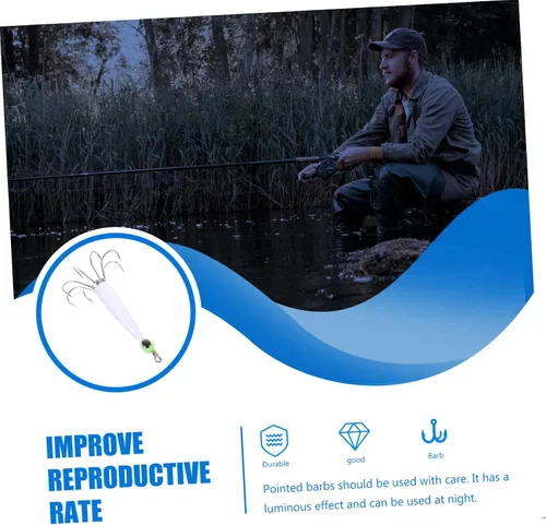 Vista 8 de BESPORTBLE 4 unids profesional gancho púa pesca señuelo para pulpo para pesca de agua dulce fuerte fuerza de tracción para entusiastas de la pesca