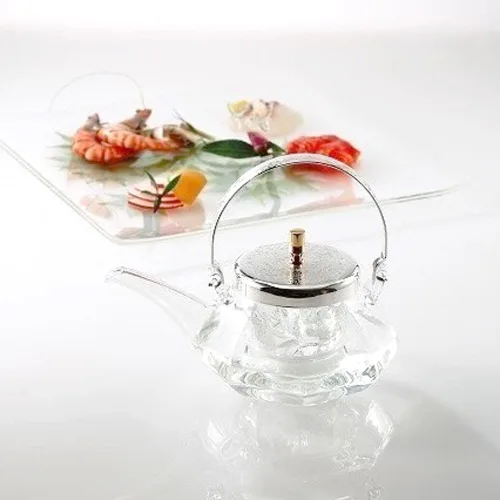 Vista 2 de Hario Enfriador de sake "Hakkaku Chirori", 12.2 fl oz, plata en relieve