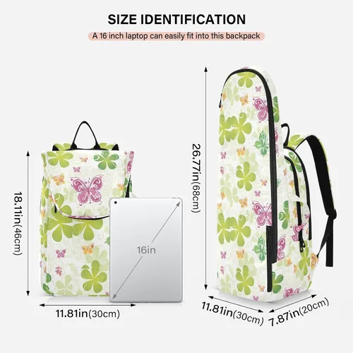 Vista 3 de Sporting Goods Tennis Bag Waterproof St Green Boho Butterfly Sport Pickleball Badminton Bag for Women, Men, Teenagers bolso para raqueta