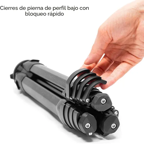 Vista 7 de Peak Design Trípode de viaje, aluminio, diseño compacto, configuración rápida y desmontaje, estabilidad profesional, cabeza de bola ergonómica