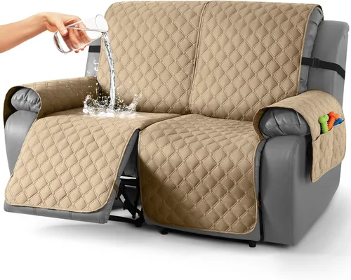 Vista 11 de TAOCOCO Fundas reclinables 100% impermeables, con correas para las piernas, funda de sofá reclinable reversible para silla reclinable, protector