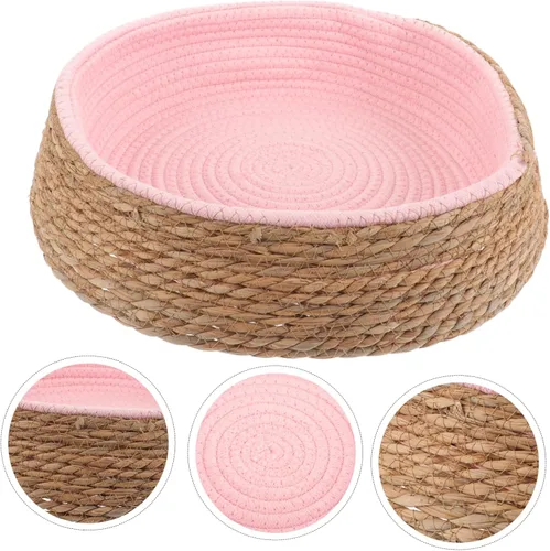 Vista 6 de balacoo Cama de ratán para mascotas, cojín redondo, camas para mascotas para perros pequeños, cama circular para perros, suministro de dormir