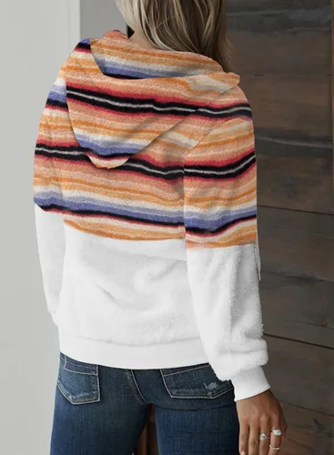 Vista 2 de Dokotoo - Sudadera con capucha para mujer, mullida, abrigada, informal, holgada, con bolsillos, ropa de exterior, tallas S-XXL